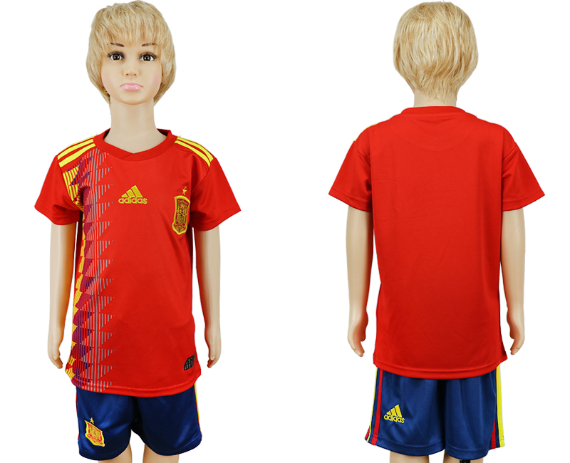 2018 World Cup Children football jersey SPAIN CHIRLDREN PLAIN